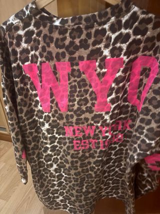 Sudadera mujer ancha estampado leopardo