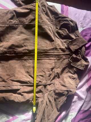 Chaqueta de piel marrón hombre