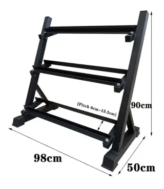 Rastrelliera Manubri pesi con 3 ripiani