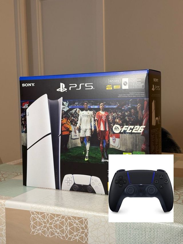PS5 Slim Digital + Mando Negro | NUEVO