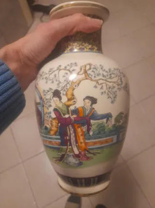 Vaso porcellana cinese decorato