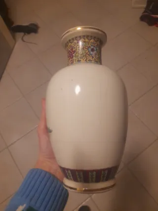 Vaso porcellana cinese decorato