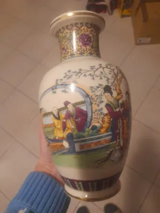 Vaso porcellana cinese decorato