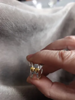 Pendientes Aro Corazón Tous Plata y Oro