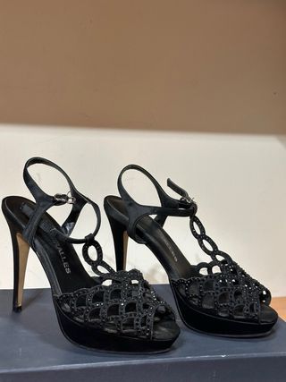 Sandalias Pedro Miralles Negras Tacon