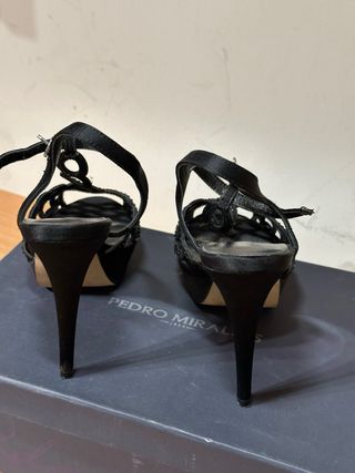 Sandalias Pedro Miralles Negras Tacon