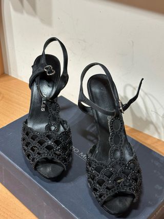 Sandalias Pedro Miralles Negras Tacon