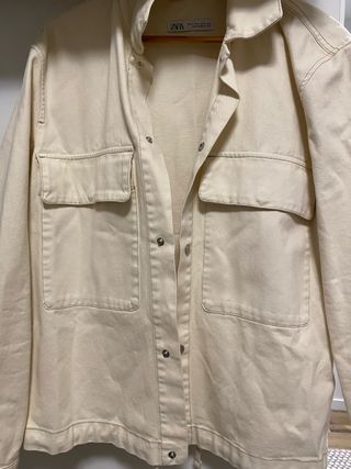 Chaqueta Zara Crema Talla M