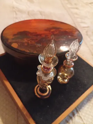 Set vintage profumatori in vetro più scatola