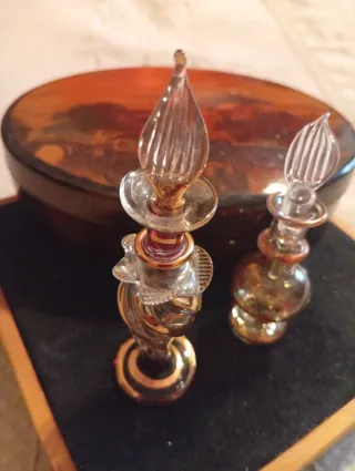 Set vintage profumatori in vetro più scatola