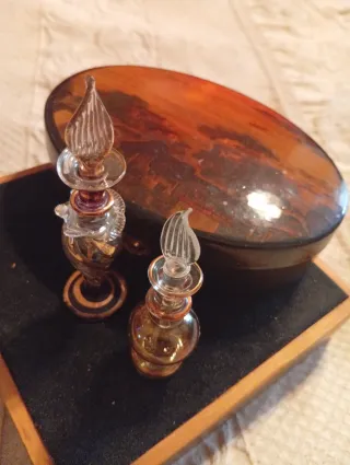 Set vintage profumatori in vetro più scatola