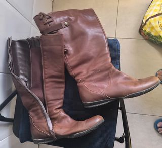 Botas de cuero marrones T40