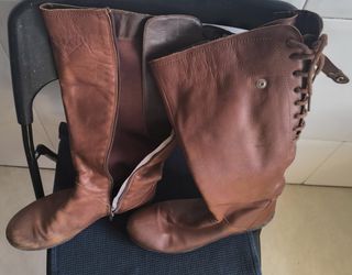Botas de cuero marrones T40