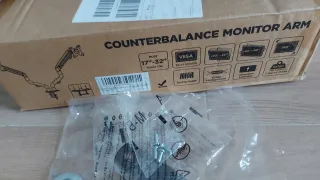 Soporte Brazo Monitor Doble Negro