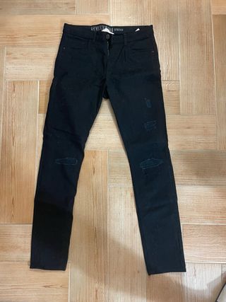Pantalón vaquero negro hombre skinny