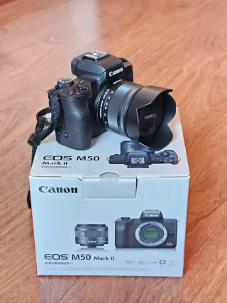 Canon EOS M50 Mark II + Lentes 15-45mm y 55-200mm