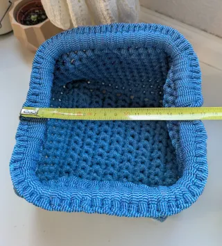 Bolso Clutch Azul Tejido a mano en dos tonos de qz