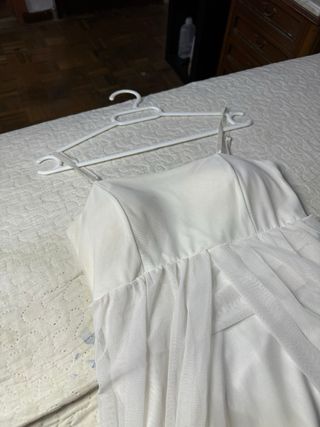 Vestido blanco largo de tul