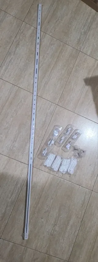 Binario per tenda in alluminio bianco