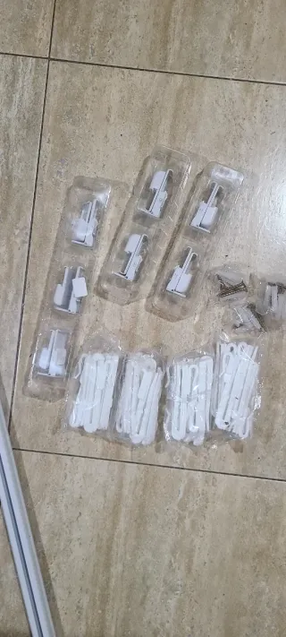 Binario per tenda in alluminio bianco