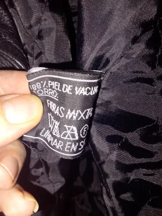 Chaqueta de cuero AMI Talla 42 Negra