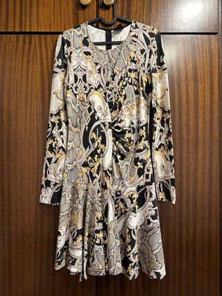 Vestido Just Cavalli estampado manga larga