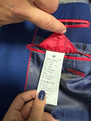 Traje chaqueta juvenil azul