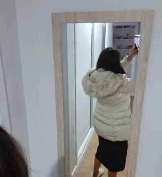 Plumas Zara Beige Talla S