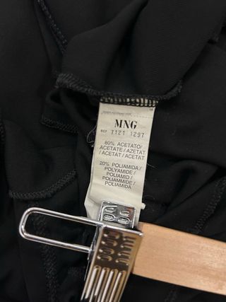 Traje Mango Negro Talla S Falda y Chaqueta