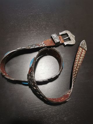 Cintura Nanni Made in Italy Marrone Turchese