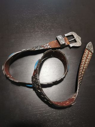 Cintura Nanni Made in Italy Marrone Turchese