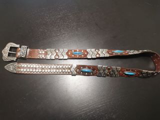 Cintura Nanni Made in Italy Marrone Turchese