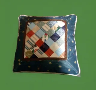 Cuscino Patchwork Double Face 45x45 cm Pezzo unico