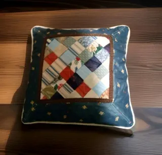 Cuscino Patchwork Double Face 45x45 cm Pezzo unico