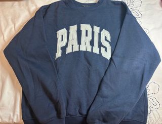 Sudadera Stradivarius azul PARIS