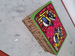 Scatola in cartone decorato porta 2 boccette