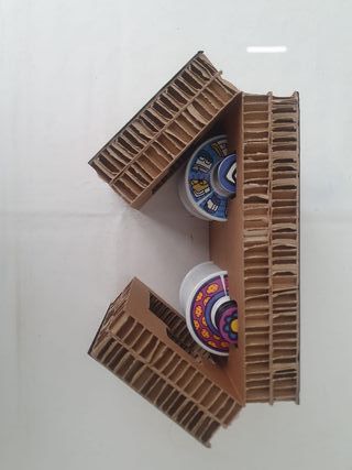 Scatola in cartone decorato porta 2 boccette