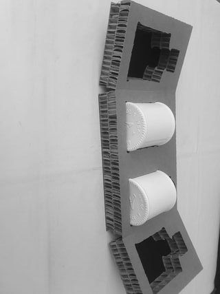 Scatola in cartone decorato porta 2 boccette