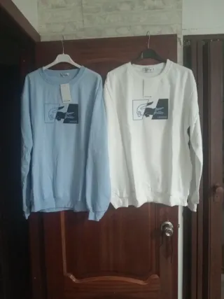 Sudadera Lacoste Azul y Blanca