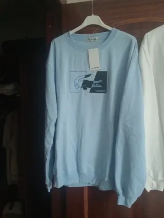 Sudadera Lacoste Azul y Blanca
