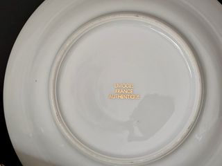 🇫🇷 Limoges 6 Platos Hondos Porcelana Dorada