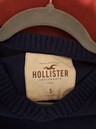 Jersey Hollister Azul V-Neck Manga Larga