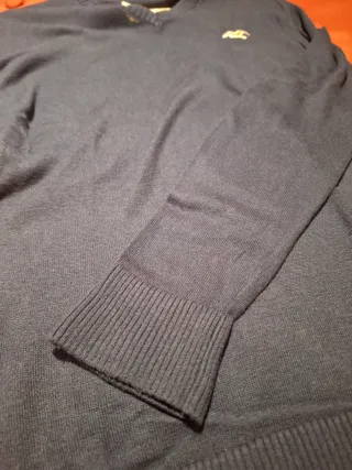 Jersey Hollister Azul V-Neck Manga Larga