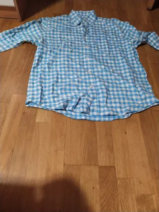 Camisa Milano XI cuadros azul y blanco