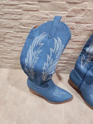 Botas cowboy vaqueras azules