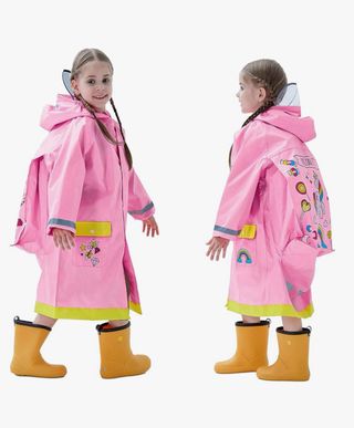 Chubasquero niña para mochila, talla 8 a 12 años.