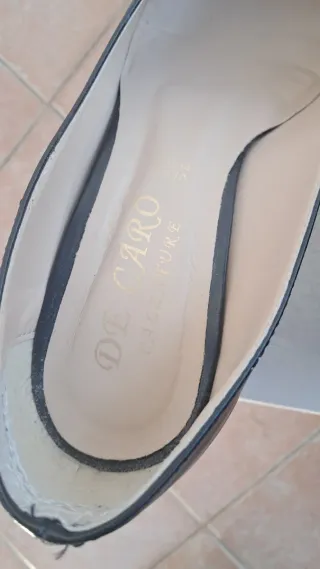 Décolleté nere con zeppa DE CARO