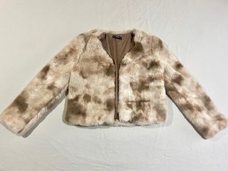 Abrigo de pelo SHEIN beige/marrón