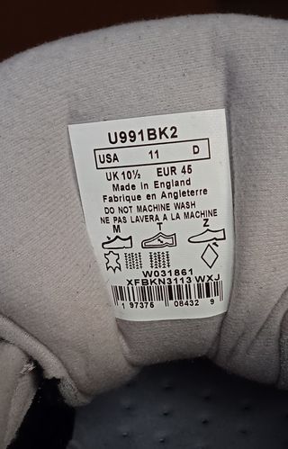 Zapatillas New Balance 991 v2 Talla 45