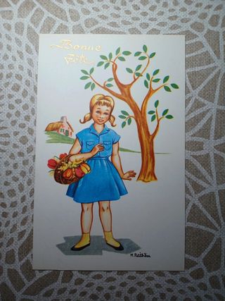 5 Postales Vintage M. Petitdidier (Francia)